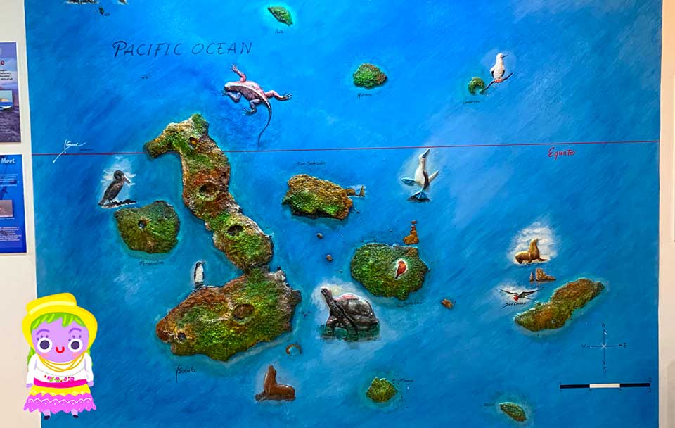 mapa de las islas galapagos
