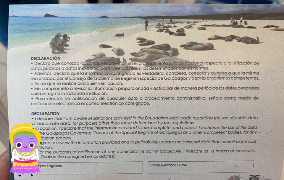 requisitos de entrada a islas galapagos